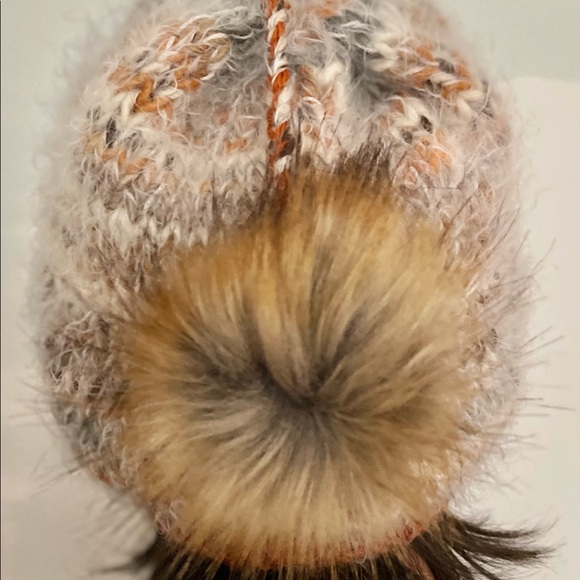Hand Knits 2 Love Slouch Hat Beanie Cap Faux Fur Pom Pom Designer Mohair Look - Picture 2 of 12